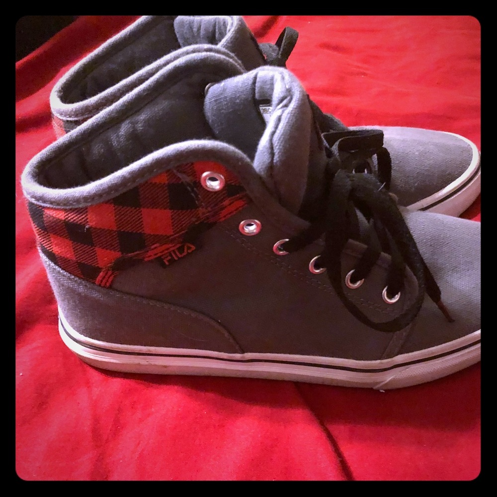 FILA Grey Shoes with LumberJack Print